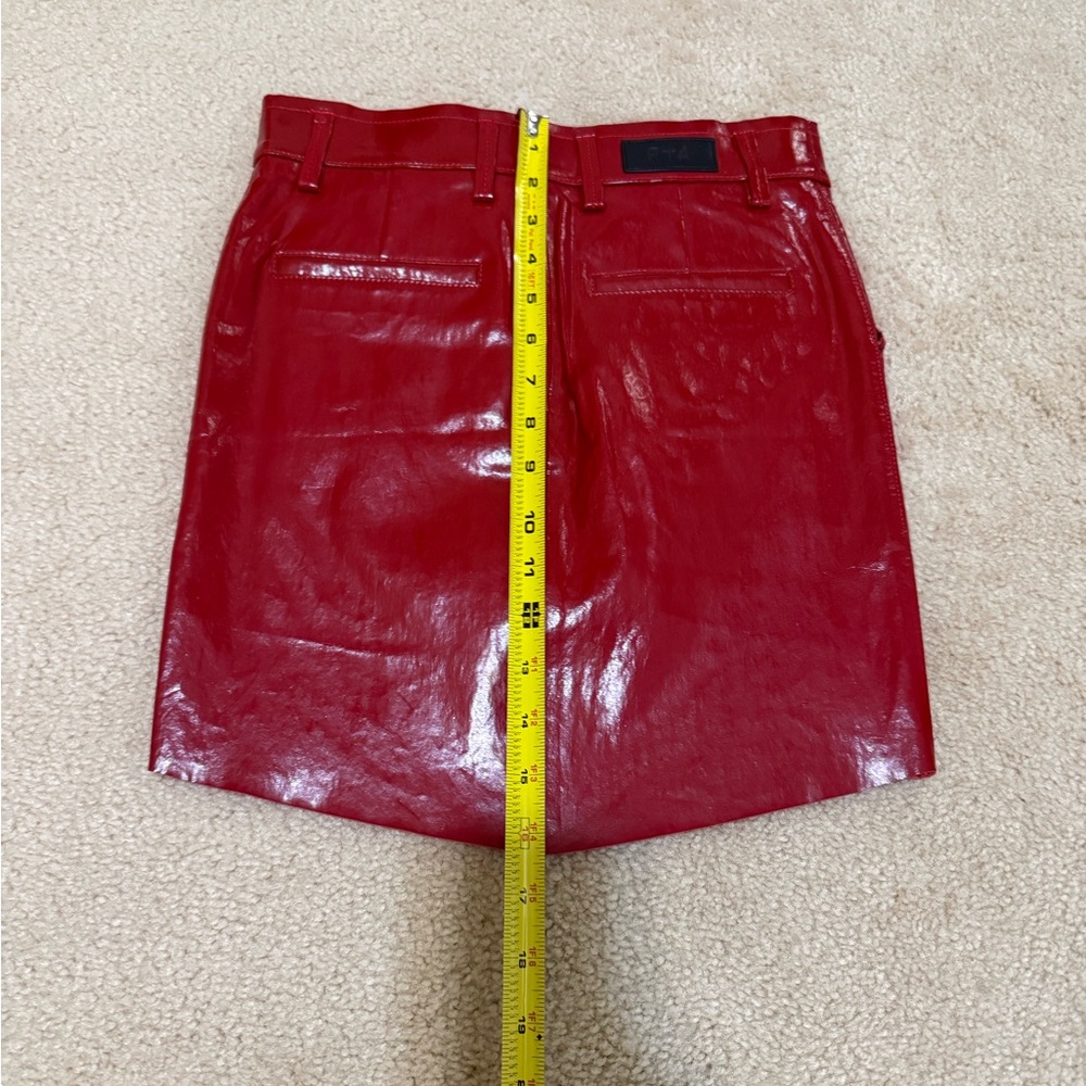 New!! RtA Red Leather Mini Skirt - 0 - Picture 8 of 8